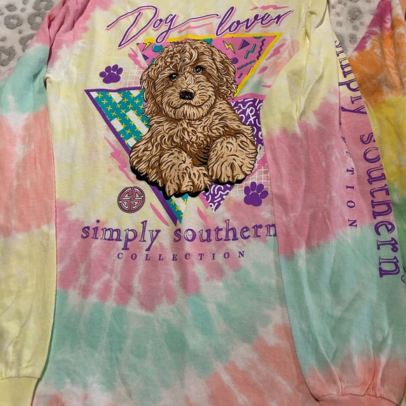 Simply Southern Pastel Tie-Dye Long Sleeve Shirts NEW - Picture 2 of 5